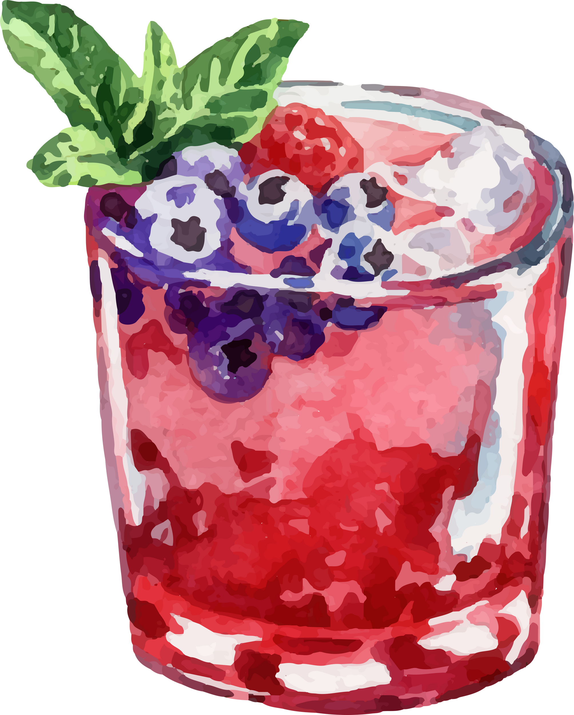 Watercolor Summer Cocktail